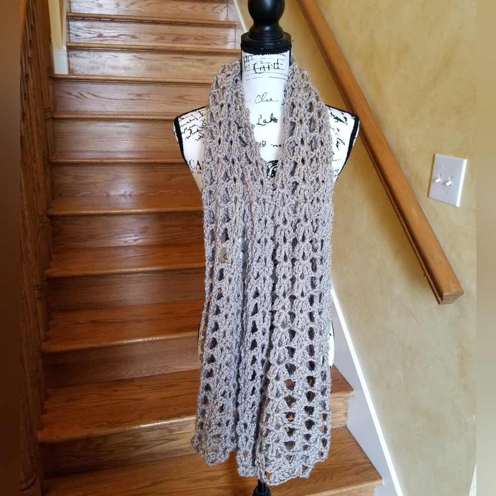 New Hand Crochet scarf/wrap
